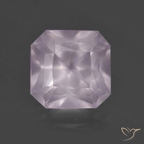 5.13ct 天然 ライトローズピンク ローズクォーツ, エメラルドカット, 透明