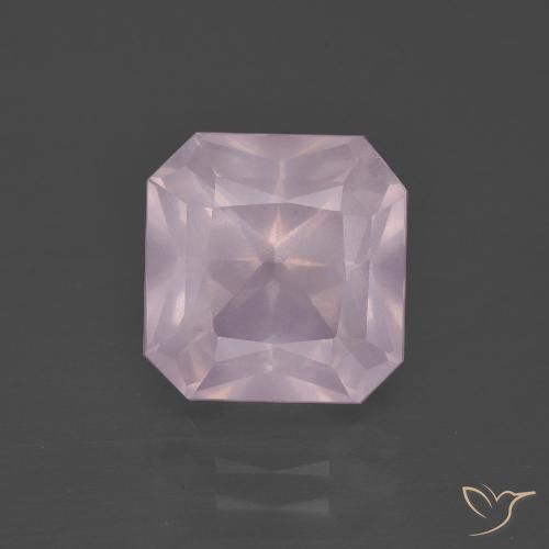 4.73ct 天然 バブルガムピンク ローズクォーツ, エメラルドカット, 透明