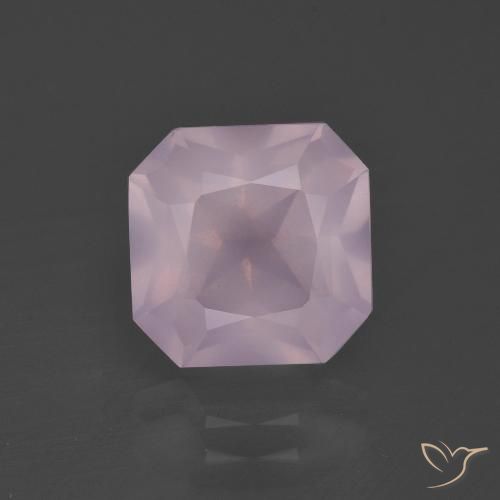 4.32ct 天然 ライトピンク ローズクォーツ, エメラルドカット, 透明
