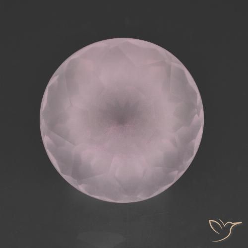 10.68ct 天然 ライトローズピンク ローズクォーツ, ラウンド, 透明