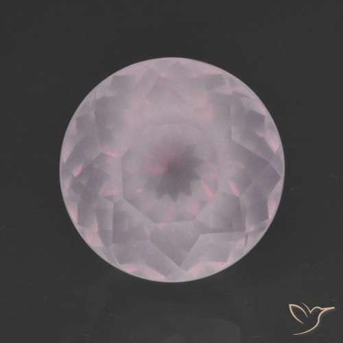 6.87ct 天然 非常に薄いピンク ローズクォーツ, ラウンド, 透明