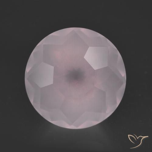 6.36ct 天然 ライトピンク ローズクォーツ, ラウンド, 透明