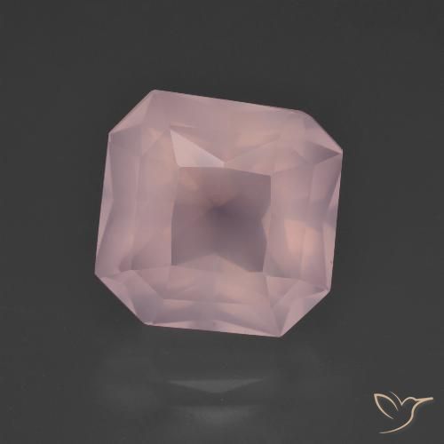 8.63ct 天然 ローズピンク ローズクォーツ, エメラルドカット, 透明