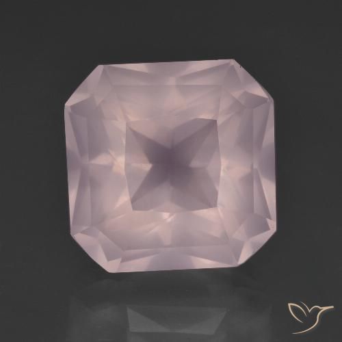 9.33ct 天然 ローズピンク ローズクォーツ, エメラルドカット, 透明