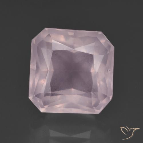 8.63ct 天然 ライトピンク ローズクォーツ, エメラルドカット, 透明