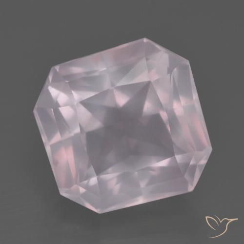 7.83ct 天然 ローズピンク ローズクォーツ, エメラルドカット, 透明