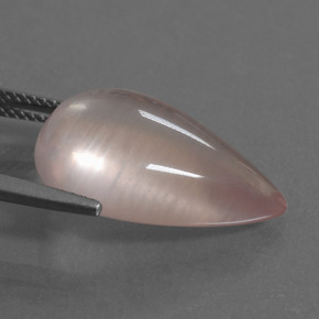 13.10カラットの天然ピンクトーンローズクォーツ、洋梨の形、透明