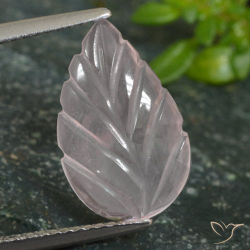 2.95ct 天然 フラミンゴピンク ローズクォーツ, フラワーカット, 透明