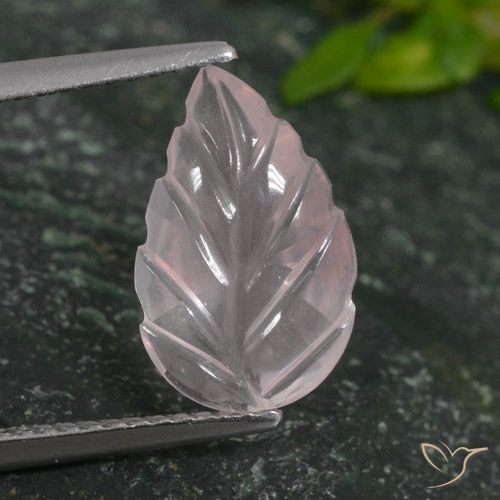 2.33ct 天然 フラミンゴピンク ローズクォーツ, フラワーカット, 透明