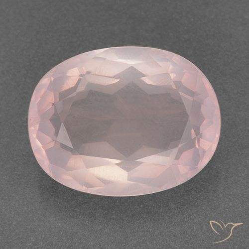 10.79ct 天然 コーラルピンク ローズクォーツ, 楕円形, 透明