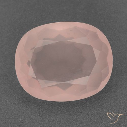 10.02ct 天然 サーモンピンク ローズクォーツ, 楕円形, 透明