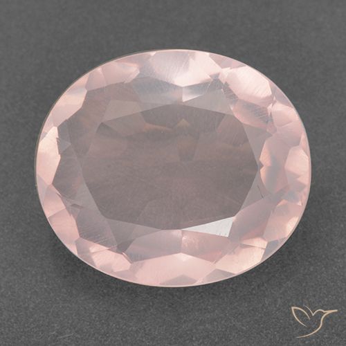 13.18ct 天然 ローズピンク ローズクォーツ, 楕円形, 透明