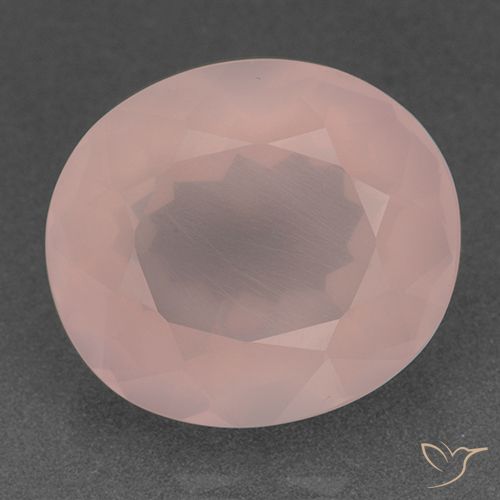 22.09ct 天然 ブルーがかったピンク ローズクォーツ, 楕円形, 透明