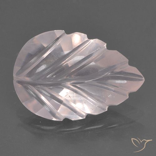 2.93ct 天然 ローズピンク ローズクォーツ, フラワーカット, 透明
