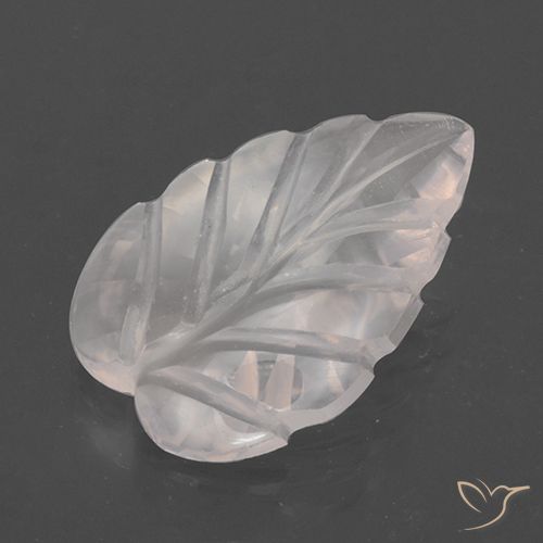 2.96ct 天然 ローズピンクトーン ローズクォーツ, フラワーカット, 透明