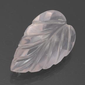 3.94カラットの天然ライトピンクローズクォーツ（14.2×9.1 mm・フラワーカット）