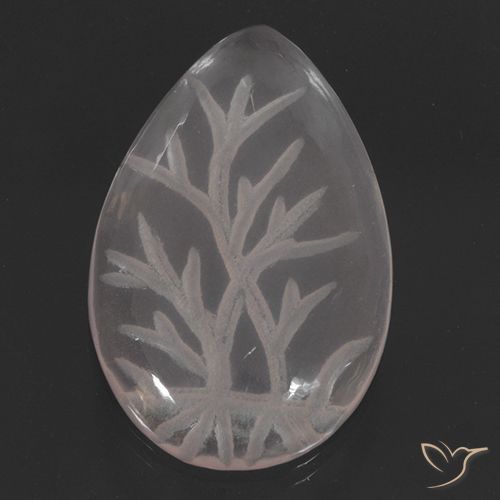 10.17ct 天然 無色 ローズクォーツ, 洋梨の形, 透明