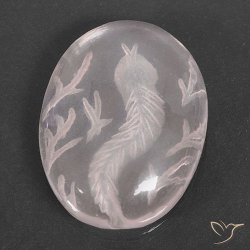 16.91ct 天然 ライトピンク ローズクォーツ, 楕円形, 透明