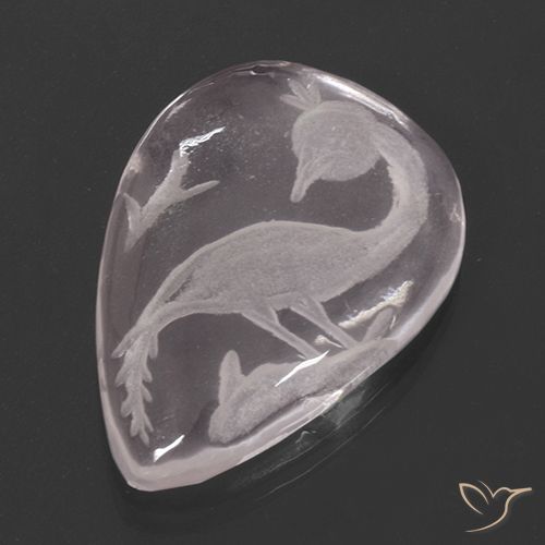 9.73ct 天然 ライトピンク ローズクォーツ, 洋梨の形, 透明