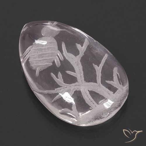 9.26ct 天然 無色 ローズクォーツ, 洋梨の形, 透明