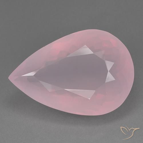 98.09ct 天然 ローズピンク ローズクォーツ, 洋梨の形, 透明