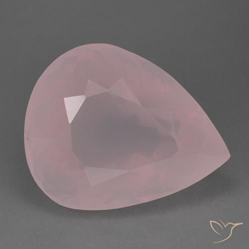 83.50ct 天然 ライトローズピンク ローズクォーツ, 洋梨の形, 透明