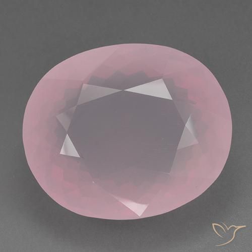 89.42ct 天然 ミディアムローズピンク ローズクォーツ, 楕円形, 透明