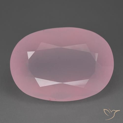 112.60ct 天然 ミディアムダークピンク ローズクォーツ, 楕円形, 透明