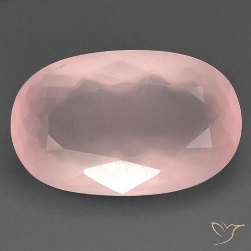 55.44ct 天然 ミディアムピンク ローズクォーツ, 楕円形, 透明