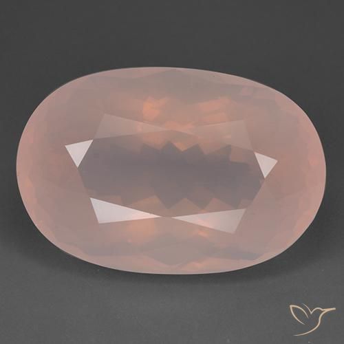 95.79ct 天然 ブルーがかったピンク ローズクォーツ, 楕円形, 透明