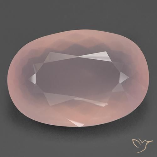 93.65ct 天然 フラミンゴピンク ローズクォーツ, 楕円形, 透明