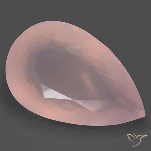 167.02ct 天然 ローズピンク ローズクォーツ, 洋梨の形, 透明