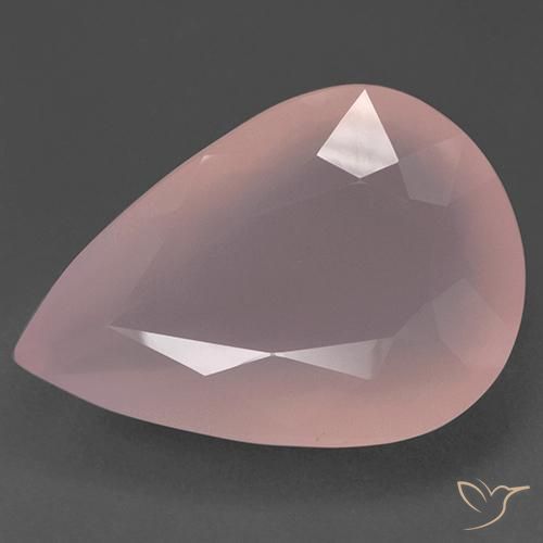 188.20ct 天然 ミディアムピンク ローズクォーツ, 洋梨の形, 半透明