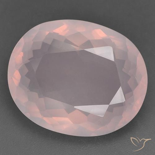 24.14ct 天然 ローズピンク ローズクォーツ, 楕円形, 透明