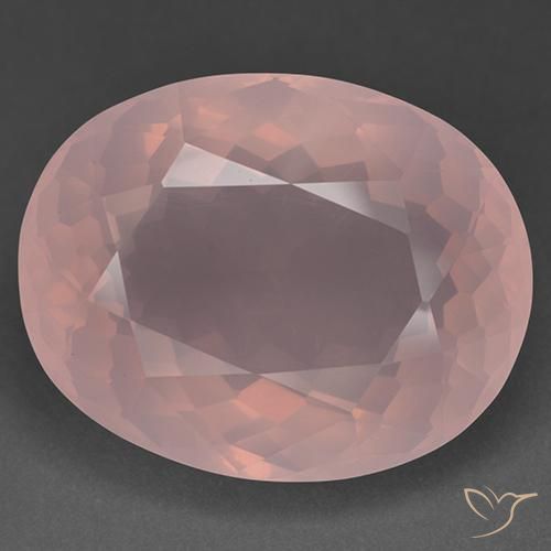 56.48ct 天然 ローズピンク ローズクォーツ, 楕円形, 透明