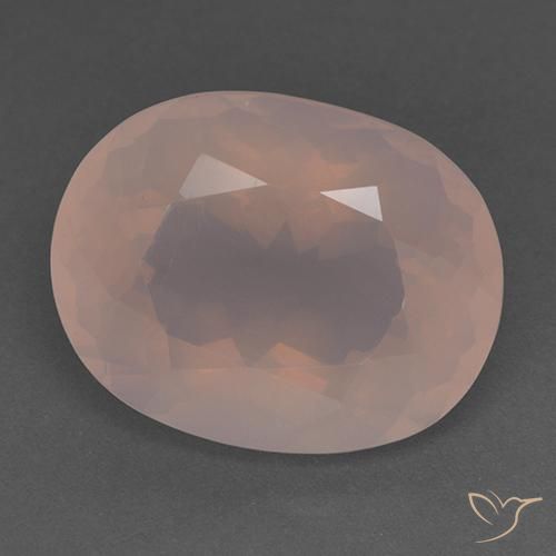 22.88ct 天然 ミディアムピンク ローズクォーツ, 楕円形, 透明