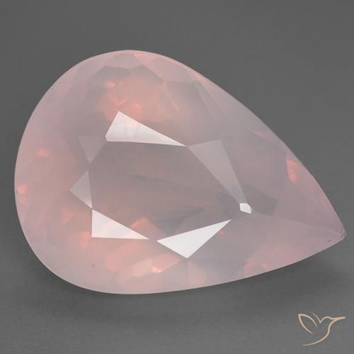28.83ct 天然 ローズピンク ローズクォーツ, 洋梨の形, 透明