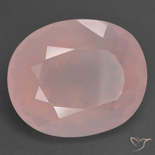 39.78ct 天然 ミディアムピンク ローズクォーツ, 楕円形, 透明