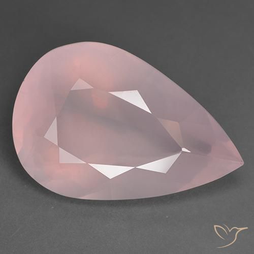 43.39ct 天然 ローズピンク ローズクォーツ, 洋梨の形, 透明