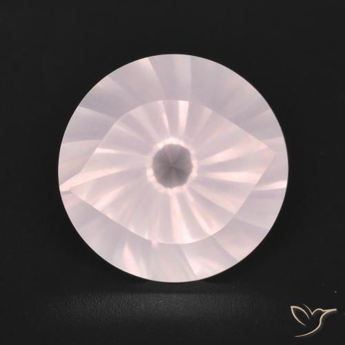 5.59ct 天然 ライトピンク ローズクォーツ, ラウンド, 透明