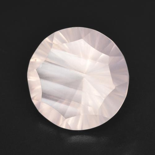 5.14カラットの天然ライトピンクローズクォーツ、ラウンドカット、透明