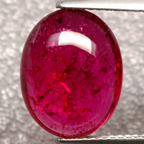 5.88カラットの天然ピンクレッドルベライトトルマリン（13.9×11 mm・透明）