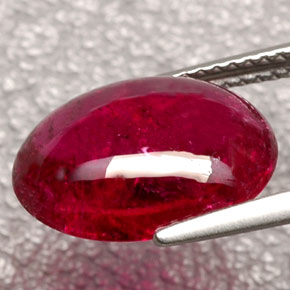 5.88カラットの天然ピンクレッドルベライトトルマリン（13.9×11 mm・透明）