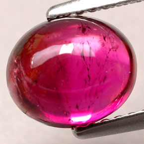 2.26カラットの天然ピンクレッドルベライトトルマリン（8.3×7 mm・透明）