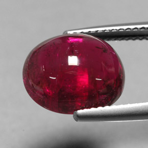 6.77カラットの天然ピンクレッドルベライトトルマリン（12.3×10.6 mm・透明）