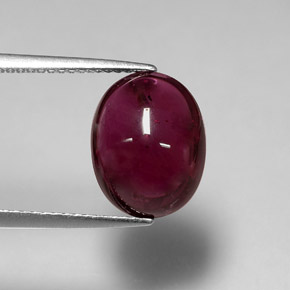 6.46カラットの天然ピンクレッドルベライトトルマリン（12.3×9.6 mm・透明）