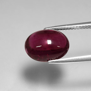 6.46カラットの天然ピンクレッドルベライトトルマリン（12.3×9.6 mm・透明）