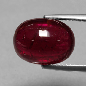 7.59カラットの天然ピンクレッドルベライトトルマリン（13.5×10.2 mm・透明）