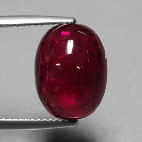 7.59カラットの天然ピンクレッドルベライトトルマリン（13.5×10.2 mm・透明）