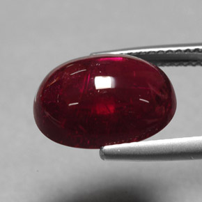 7.59カラットの天然ピンクレッドルベライトトルマリン（13.5×10.2 mm・透明）